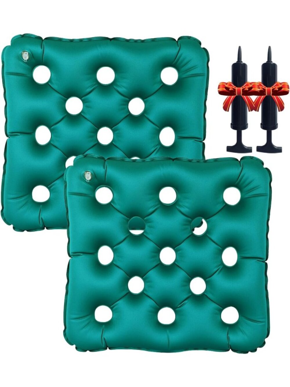2-Pack Inflatable Waffle Cushions for Pressure Relief & Comfort Seating